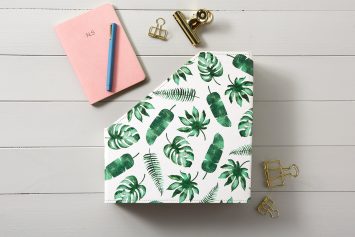 Tropical Leaves File and Book Holder