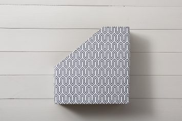 Grey Geometric File and Book Holder