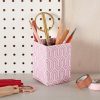 pink geometric pen pot