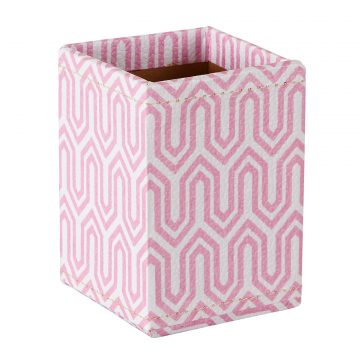 Pen Pot with Magnetic Backing – Pink Graphic Geometric