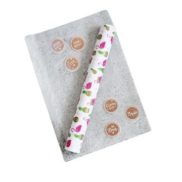 Bundle of 3 Items: Flamingo & Pineapple Wallpaper Starter Pack, Faux Fur Carpet & 6 Locker Door Message Magnets (21% reduction as a Bundle)