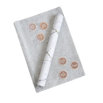 Bundle of 3 Items: Marble Wallpaper Starter Pack, Faux Fur Carpet & 6 Locker Door Message Magnets (21% reduction as a Bundle)
