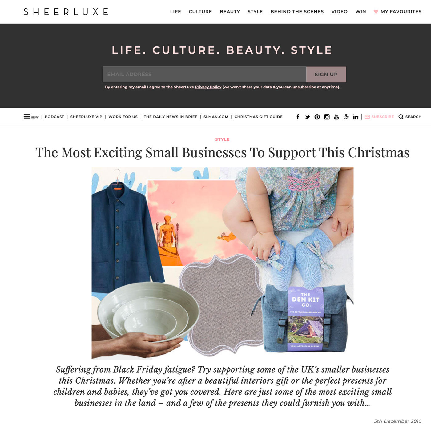 Read more about the article We’ve been featured by SheerLuxe!